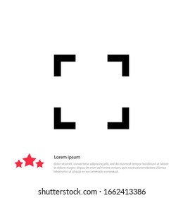 focus button vector line icon