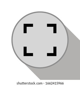 focus button vector line icon