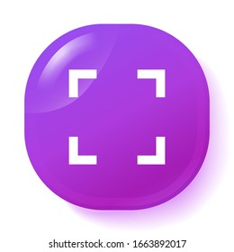 focus button vector line icon