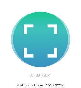focus button vector line icon