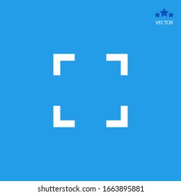 focus button vector line icon