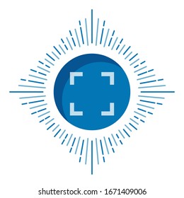 focus button vector line icon