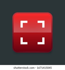 focus button vector line icon