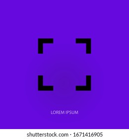 focus button vector line icon