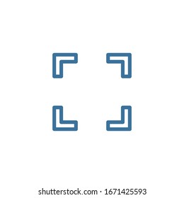 focus button vector line icon