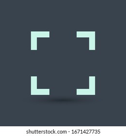 focus button vector line icon