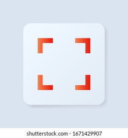 focus button vector line icon