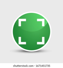 focus button vector line icon