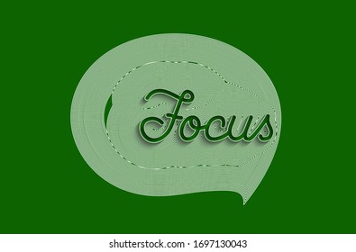 Foco Línea caligráfica Arte Texto Cartel ilustración vectorial Diseño.