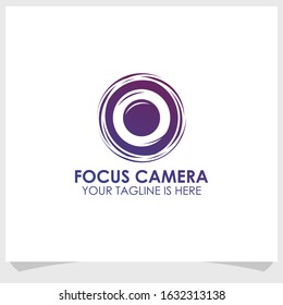 focus camera icon logo design template, photography logo design inspiration