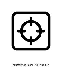 Focus (Camera) icon outline vector