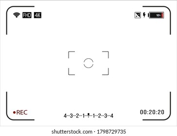 Focus the camera screen.  Increased screen focus and battery status, video quality, image stabilization.  A digital focus viewfinder that is filled with camera exposure settings.