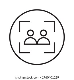 foco, círculo, icono de captura. Uno de los iconos de la colección de negocios para sitios web, diseño web, aplicación móvil sobre fondo blanco