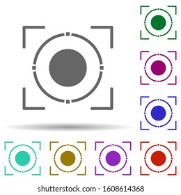 Focus, circle, capture in multi color style icon. Simple glyph, flat vector of business icons for ui and ux, website or mobile application