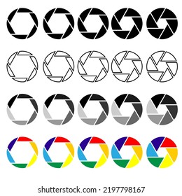 focus circle color. Creative concept idea. Logo template. Vector illustration. Stock image.