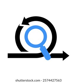 Focus Circle Icon – Magnifying Glass Representing Attention to Detail and Precision.