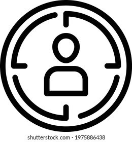 focus client vector thin line icon
