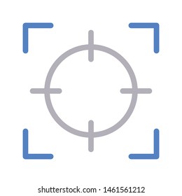 focus colour line vector icon