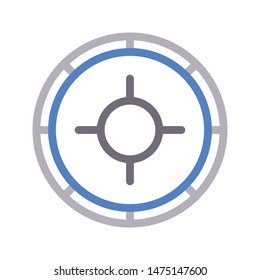 focus colour line vector icon