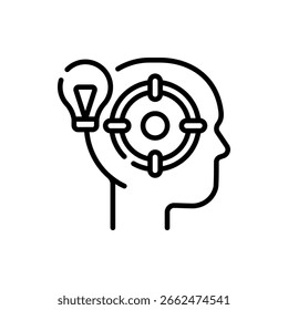 Elemento de diseño de concentración de enfoque perfecto para gráficos de productividad y atención plena
