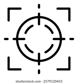 Focus concentration icon outline vector. Attention goal. Objective mind