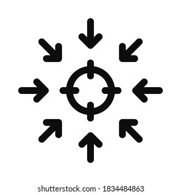 Icono de concepto de foco de alta calidad vectorial aislado en fondo blanco 