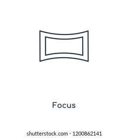 Focus concept line icon. Linear Focus concept outline symbol design. This simple element illustration can be used for web and mobile UI/UX.