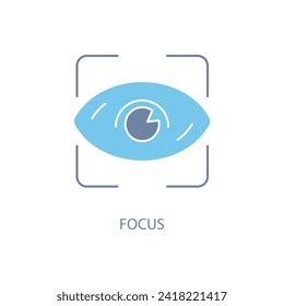focus concept line icon. Simple element illustration. focus concept outline symbol design.