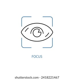 focus concept line icon. Simple element illustration. focus concept outline symbol design.