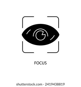 focus concept line icon. Simple element illustration. focus concept outline symbol design.