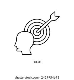 Symbol für Fokuskonzeptlinie. Einfaches Element Illustration.focus Konzept Umriss Symbol Design.