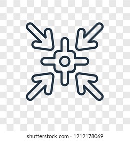 Focus concept vector linear icon isolated on transparent background, Focus concept transparency concept in outline style