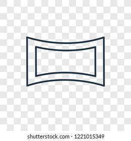 Focus concept vector linear icon isolated on transparent background, Focus concept transparency concept in outline style