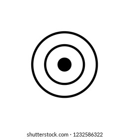 Focus, Dartboard. Goal, Aim Icon. Target Symbol for Info Graphic, Design Elements, Websites, Presentation and Application - Vector.