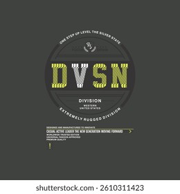 FOCUS DENIM DIVISION WESTERN UNITED STATES - MODERN AND STYLISH TYPOGRAPHY DESIGN, VECTOR PRINT T-SHIRT, GRAPHIC VECTOR DESIGN, URBAN STYLE, STREET WEAR FASHION ILLUSTRATION, 