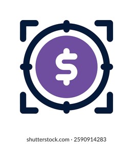 focus dual tone icon. vector icon for your website, mobile, presentation, and logo design.