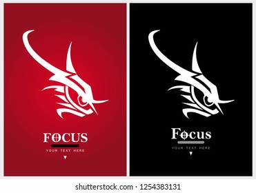 Focus, eye of the beast in white