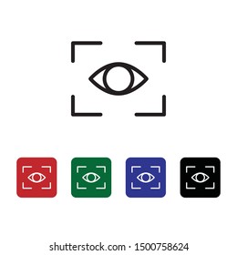 Focus, eye, camera icon - Vector diferent color. Photo concept Vector diferent color illustration.