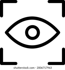 Diseño del icono de contorno ocular de foco
