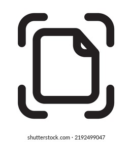 Focus Files Icon with Outline Style