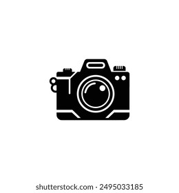 Focus Frame Elegant Camera Vector Silhouette