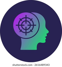 Focus Glyph Circle Gradient Icon