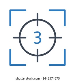 focus glyph color vector icon