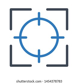 focus glyph color vector icon