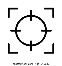 focus glyph flat vector icon