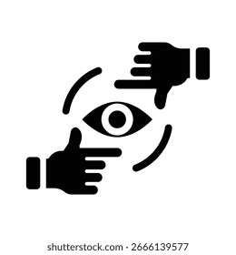focus glyph icon illustration vector graphic. Simple element illustration vector graphic, suitable for app, websites, and presentations isolated on white background