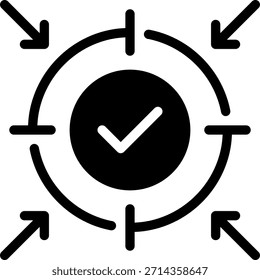 Vector de ilustración de icono de glifo de enfoque