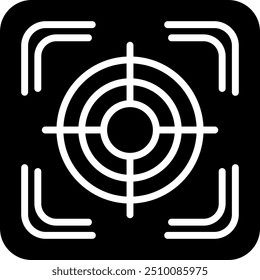 Focus Glyph Vector Icon Design