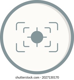 Focus Grey Circled Vector Icon Design
