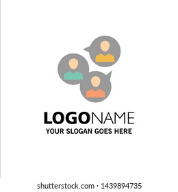 Focus Group, Business, Focus, Group, Modern Business Logo Template. Flat Color